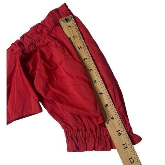 WeWoreWhat‎ Womens Y2K Solid Obe Ruby Coco Crop Top Blouse Medium New - Picture 6 of 16